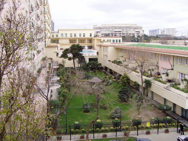 ein Blick aus meinem Hotel Fenster in Baku